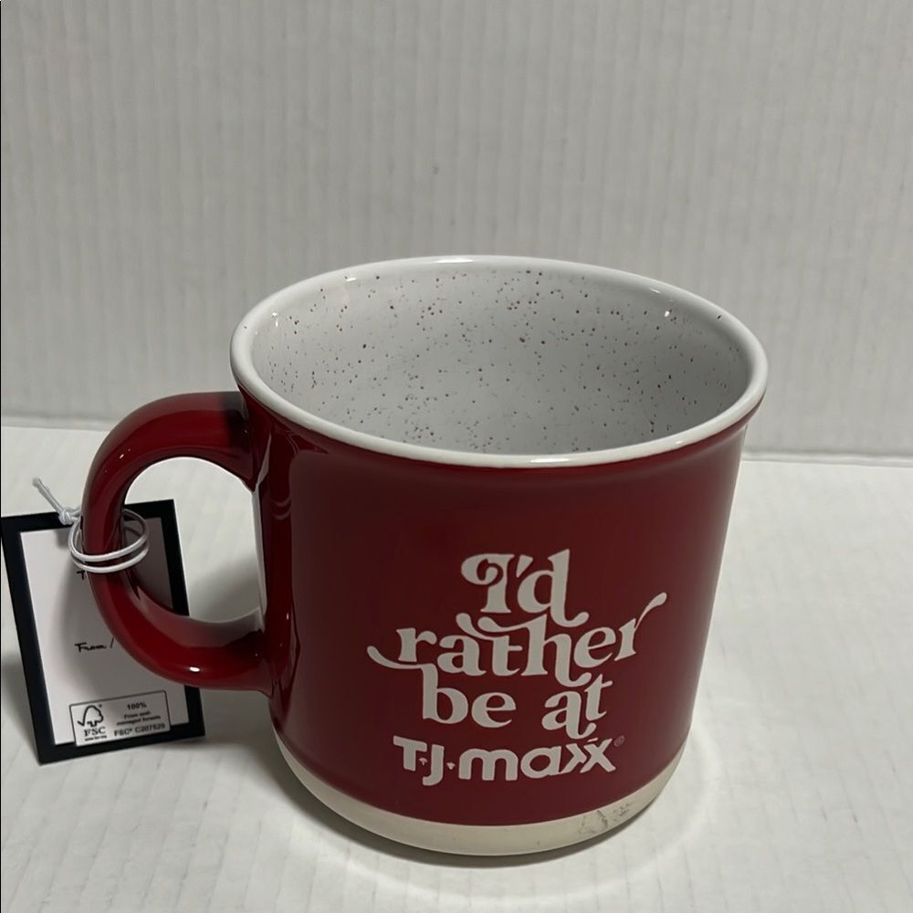 T.J.Maxx Red and White Ceramic Dining Mug - Picture 7 of 10